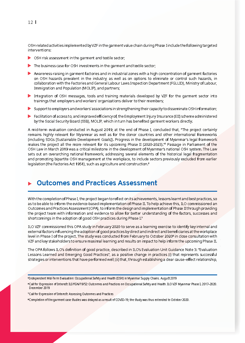 ILO VZF — Outcomes Section